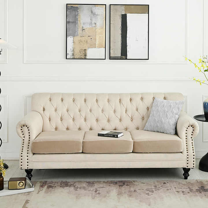 V888-ELOSUNG23057-202503211530-04 2 Pcs Black Elegant Polyester Sofa Cover - Full Protection Against Cat Scratches & Wear - Image 5