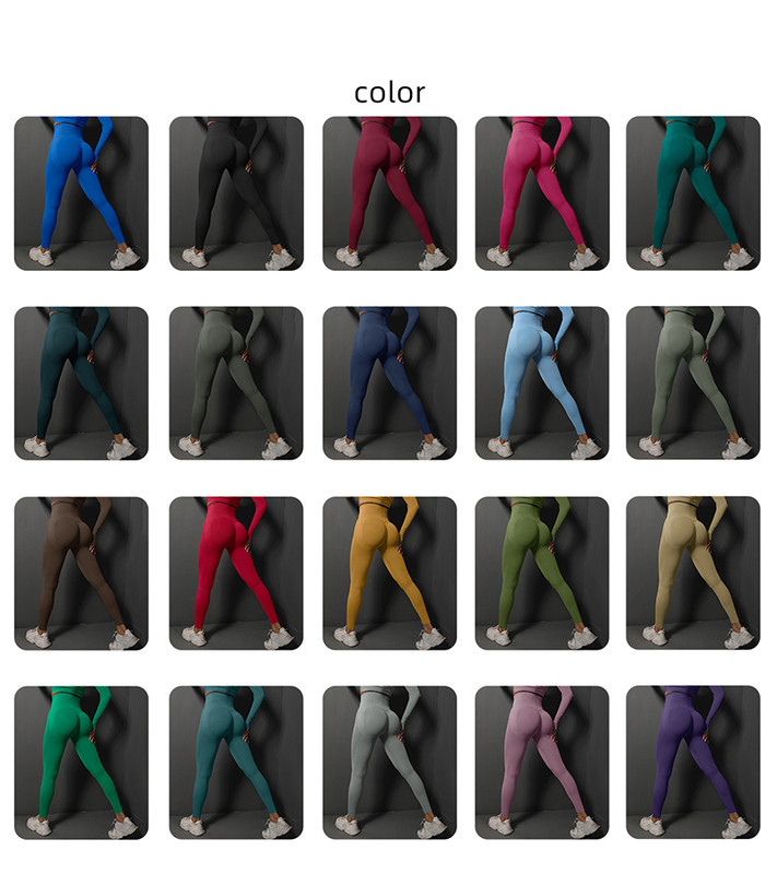 V888-ELOSUNG23118-202503211710-04 Size L Khaki Seamless High-Waisted Yoga Pants for Women - Lift Workout Leggings for Running, Gym, and Fitness - Image 5