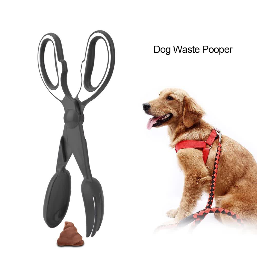 V888-ELOSUNG23336-202503271310-02 2 Pcs Black Pet Poop Scooper with Long Handle - Durable Plastic Waste Picker for Dogs and Cats - Image 3
