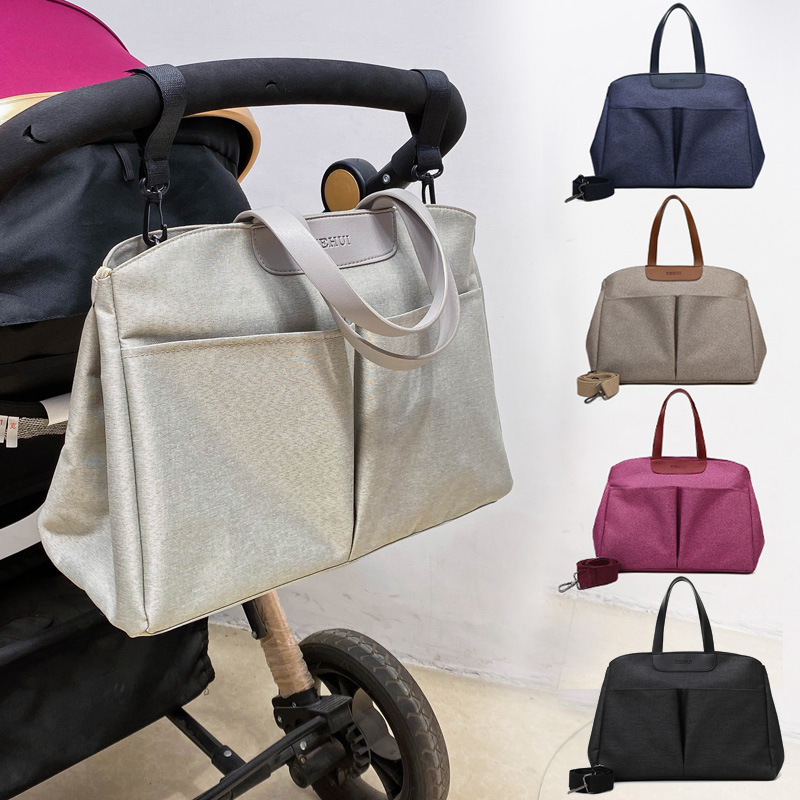 V888-ELOSUNG23512-202504011230-01 Size Large Khaki Stylish Multi-Function Diaper Bag - Insulated Tote with Shoulder Strap for Baby Essentials - Image 2