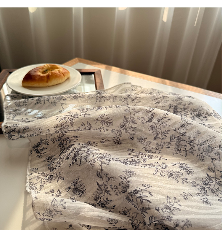 V888-ELOSUNG23642-202504141405-03 Style 3 Khaki Versatile Patterned Square Scarf | 65x65cm Lightweight Polyester Neckerchief Headband | Vintage Polka Dot & Floral - Image 4
