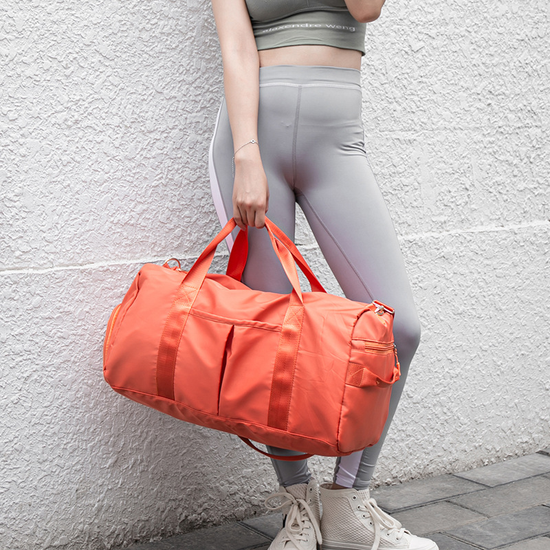 V888-ELOSUNG24437-202504011221-02 Beige Dry Wet Separation Gym Bag - Women's Large Capacity - Training & Travel - Image 3