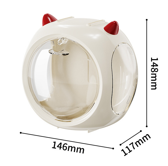 V888-ELOSUNG24923-202504211320-02 2PCS White Cute Magnetic Display Case - Dustproof 'Space Capsule' Box for Figures & Collectibles - Image 3