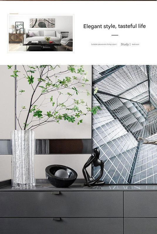 V888-ELOSUNG25481-202504281315-02 Nordic Abstract Resin Figurine - Modern Minimalist Home Decor Sculpture(Gold) - Image 3