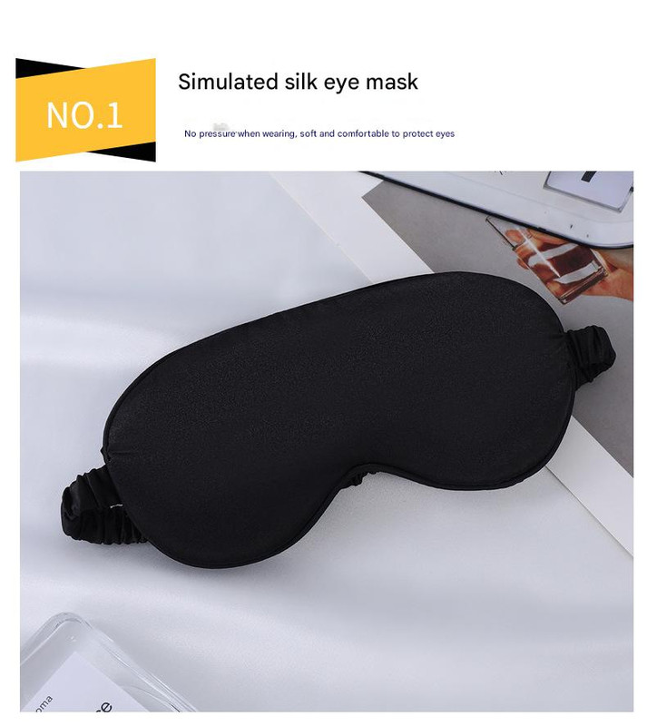 V888-ELOSUNG25542-202504281320-01 Luxury Satin Sleep Mask Gift Set,4-Piece with Pillowcase and Hair Accessories(Gold) - Image 2