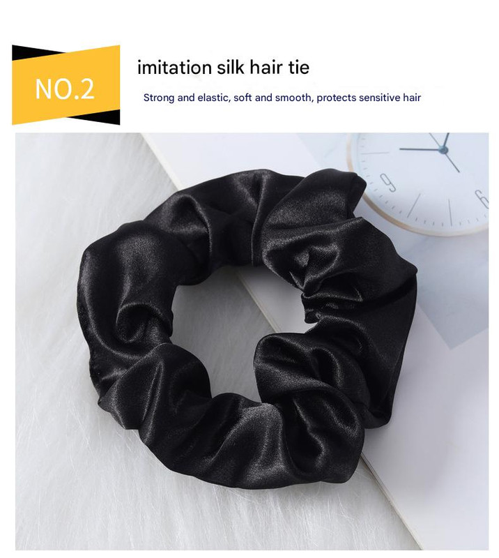 V888-ELOSUNG25542-202504281320-02 Luxury Satin Sleep Mask Gift Set,4-Piece with Pillowcase and Hair Accessories(Gold) - Image 3