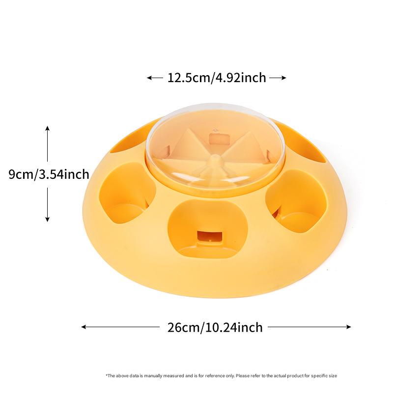 V888-ELOSUNG25941-202505191223-01 Interactive Pet Slow Feeder & Puzzle Toy - Press to Dispense Food, Improves Digestion(yellow) - Image 2