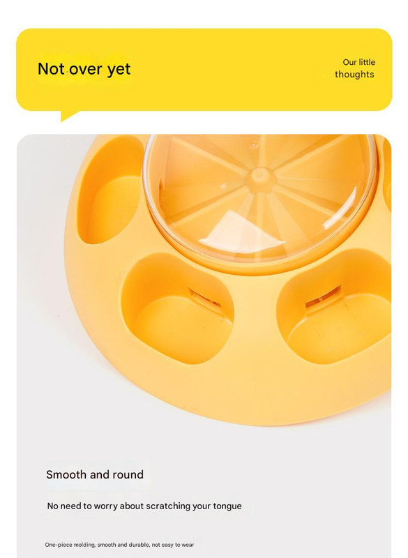 V888-ELOSUNG25941-202505191223-06 Interactive Pet Slow Feeder & Puzzle Toy - Press to Dispense Food, Improves Digestion(yellow) - Image 7