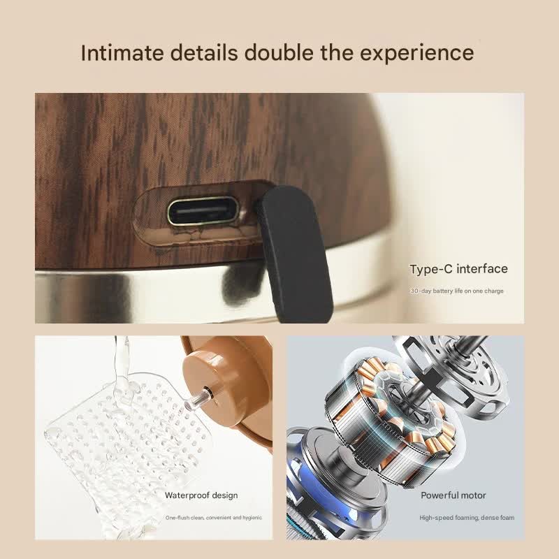 V888-ELOSUNG25961-202505191213-03 Electric Foaming Cleanser Maker - Rechargeable, Dense Foam for Deep Cleansing(Cherry Blossom Pink) - Image 4