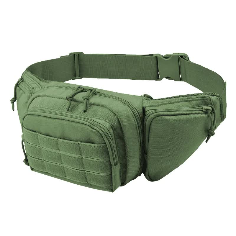 V888-ELOSUNG27007-202504171641-00 Green Rugged Tactical Waist Pack - MOLLE Outdoor Fanny Bag for Hiking Cycling & Travel - Image 1