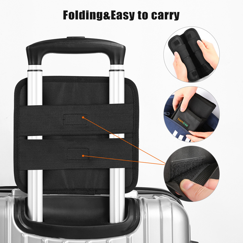 V888-ELOSUNG27081-202504211137-08 2 Pcs Black Hands-Free Luggage Handle Travel Cup Holder & Organizer Pouch - Image 9