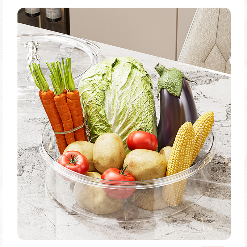 V888-ELOSUNG27102-202504221136-06 Grey And Silver Snap Button Elegant Compartment Serving Tray with Lid - Versatile Snack, Fruit & Candy Box - Image 7