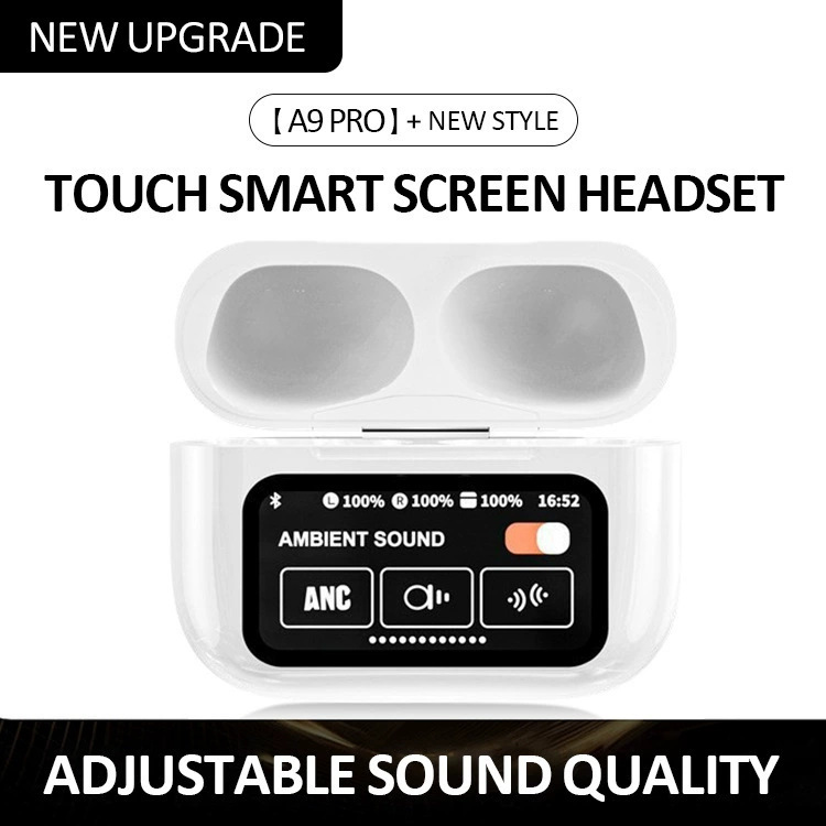 V888-ELOSUNG27521-202505131943-03 White AuraTune Pro: TWS Earbuds with Interactive LCD Case, ANC+ENC Noise Cancellation, AI Translation & EQ Modes - Image 4