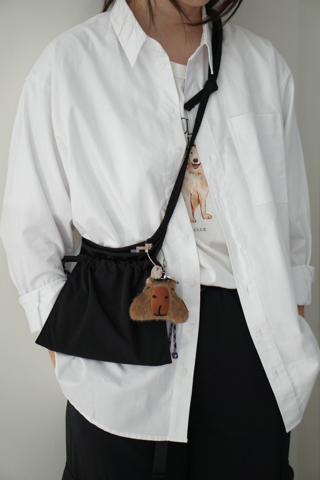 V888-ELOSUNG28037-202504281151-02 Blue 2PCS Cute Lightweight Drawstring Crossbody Phone Bag - Simple Mini Shoulder Pouch (21x22cm) - Image 3