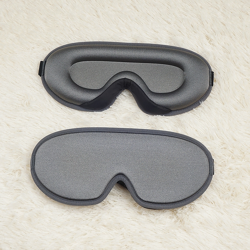 V888-ELOSUNG28044-202504281607-00 Grey Set of 2 3D Contoured Sleep Eye Masks - Total Blackout Memory Foam Blindfold with Lycra - Image 1