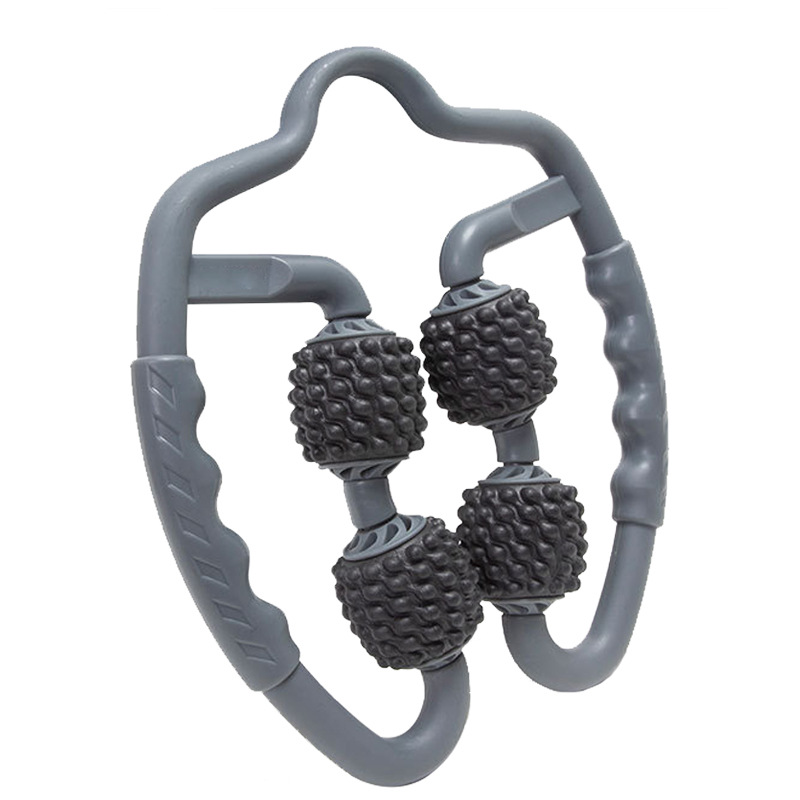 V888-ELOSUNG28198-202504291540-00 Grey Set of 2 Foam Roller Ring Leg Massagers - Muscle Relief & Circulation Tool - Image 1