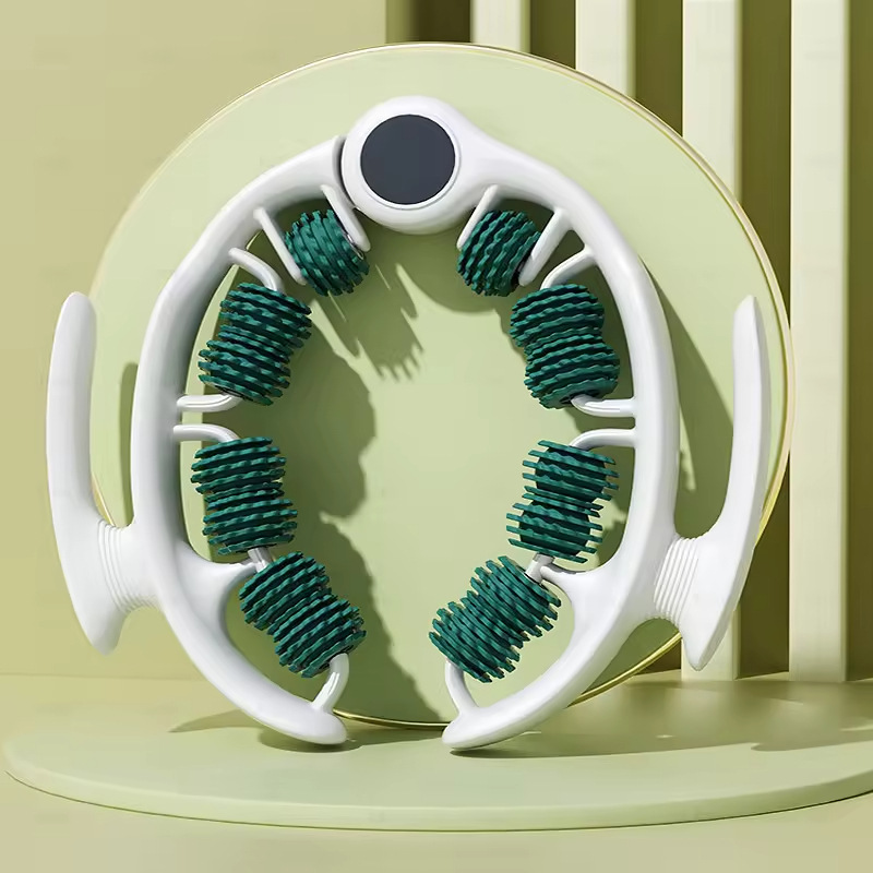 V888-ELOSUNG28337-202505081738-00 Green 360 Degree Clamp Leg Roller Massager - Deep Tissue Relief for Thighs, Calves & Arms - Image 1