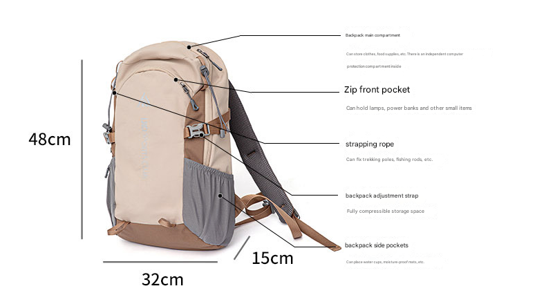 V888-ELOSUNG28631-202505191147-02 Balck-white 20L Lightweight Hiking Backpack for Camping, Travel, and Commuting - Image 3