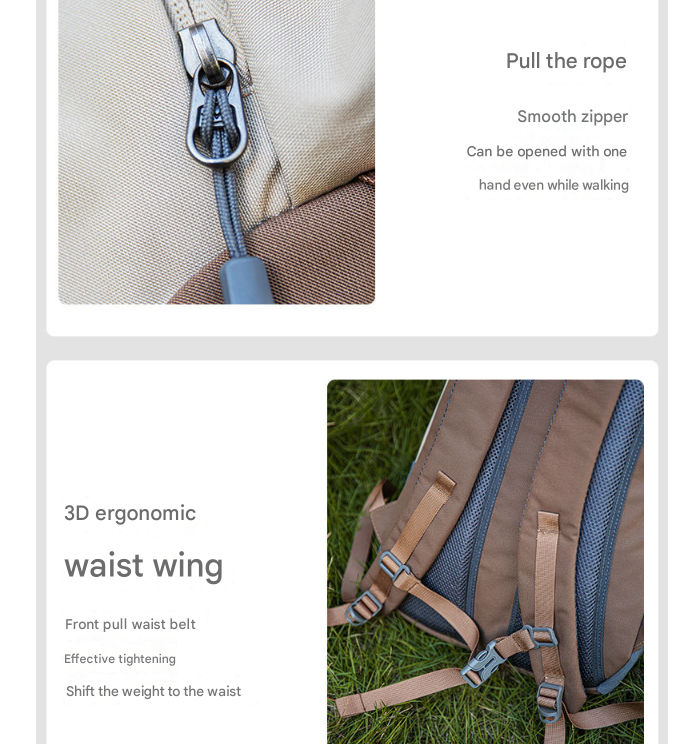 V888-ELOSUNG28631-202505191147-04 Balck-white 20L Lightweight Hiking Backpack for Camping, Travel, and Commuting - Image 5