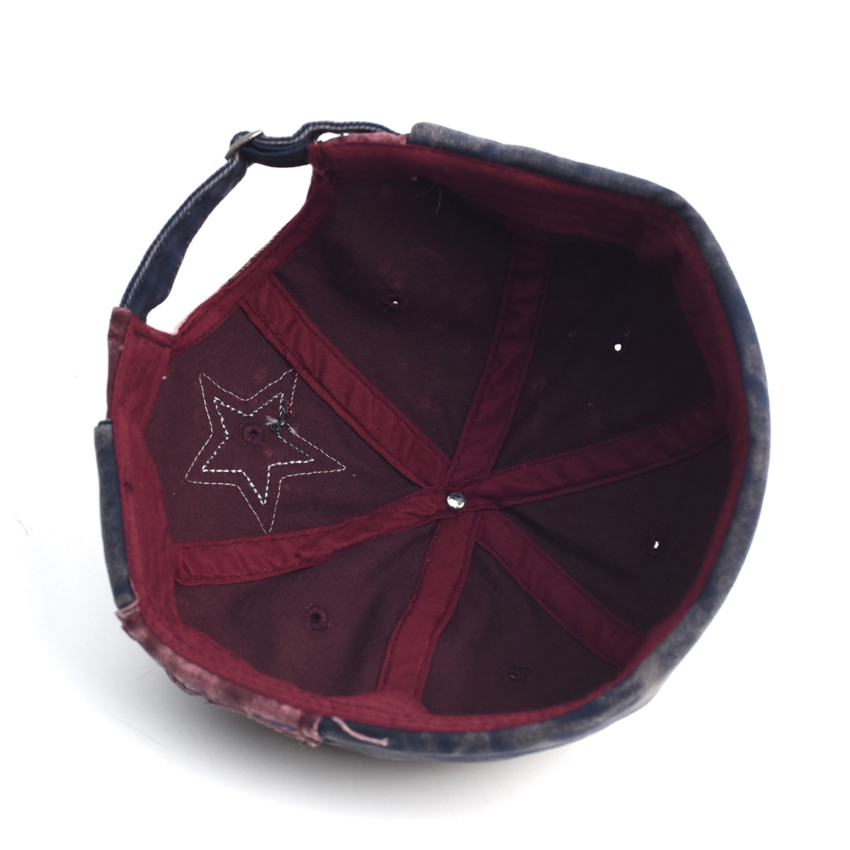 V888-ELOSUNG29067-202505191341-01 Vintage Washed Cotton Docker Cap - Unisex Brimless Beanie Hat with Star Patch(Khaki) - Image 2