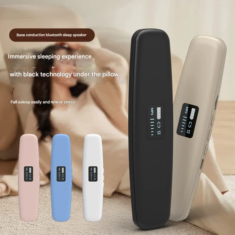 V888-ELOSUNG29865-202506191033-01 Under-Pillow Bone Conduction Sleep Sound Device - Bluetooth 5.3, TF Card, 8H Playtime & Timer(Khaki) - Image 2