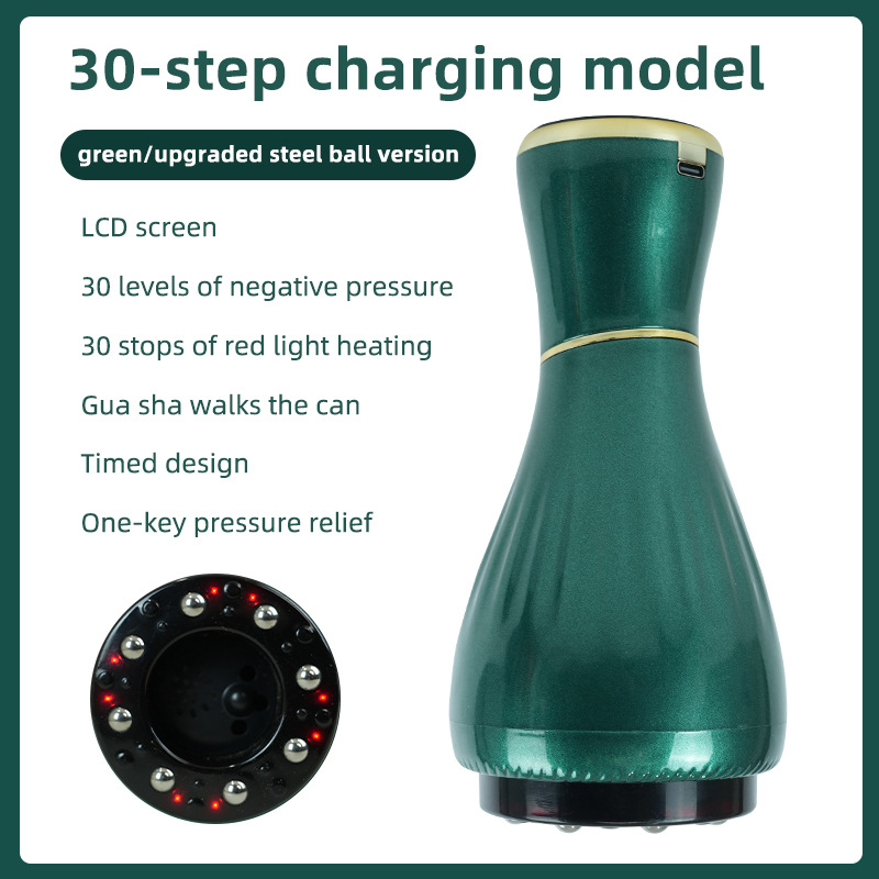 V888-ELOSUNG31141-202505261516-00 Green Portable Electric Cupping Therapy Device - Adjustable Intensity & Heat - Image 1