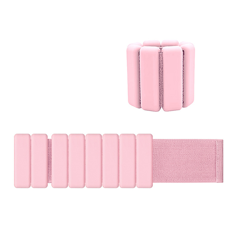 V888-ELOSUNG32088-202505281128-00 Pink Premium Adjustable Silicone Wrist & Ankle Weights (1lb Each, 2lb Pair) - Waterproof & Sweatproof for Enhanced Yoga, Running & Fitness Workouts - Image 1