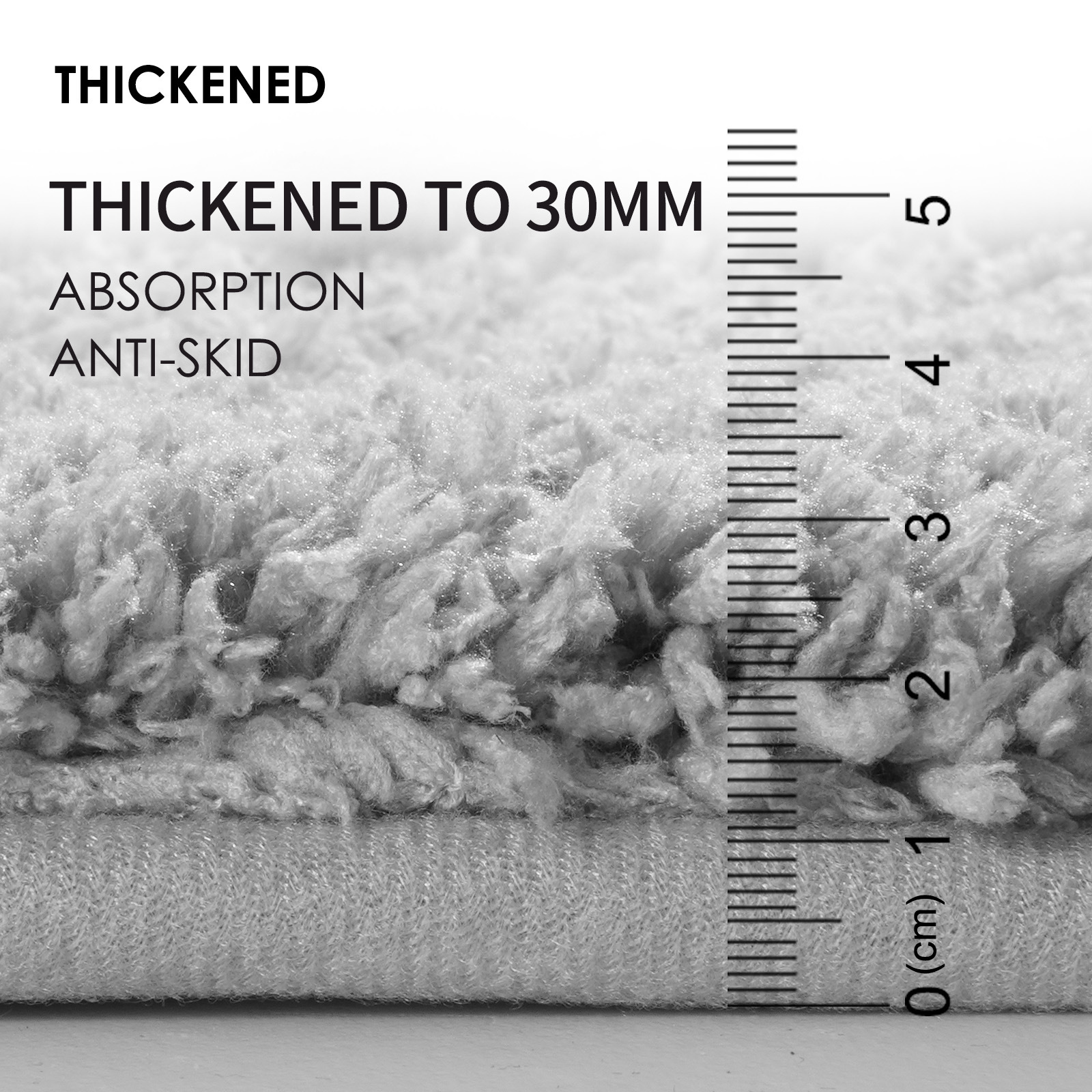V888-ELOSUNG32515-202506191023-03 Brown Ultra Absorbent Plush Bath Mat - Non-Slip Bathroom Rug with Innovative Foot Drying Pocket - Image 4