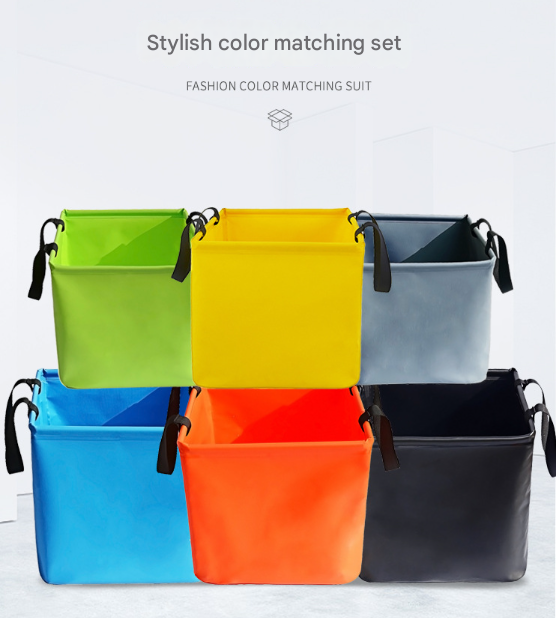 V888-ELOSUNG32531-202506191045-01 Blue 25L Collapsible Bucket - Heavy-Duty PVC Waterproof Folding Pail for Fishing, Camping & Car Washing - Image 2