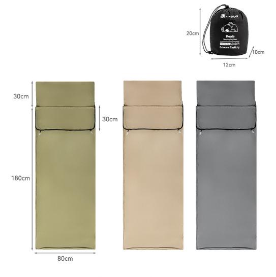 V888-ELOSUNG32560-202506191336-01 Green Ultra-Stretch Sleeping Bag Liner - Portable & Lightweight Envelope Sleep Sack for Camping & Travel - Image 2