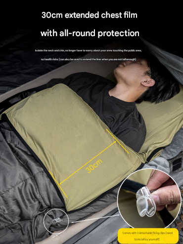 V888-ELOSUNG32560-202506191336-03 Green Ultra-Stretch Sleeping Bag Liner - Portable & Lightweight Envelope Sleep Sack for Camping & Travel - Image 4