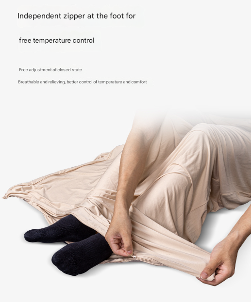 V888-ELOSUNG32560-202506191336-05 Green Ultra-Stretch Sleeping Bag Liner - Portable & Lightweight Envelope Sleep Sack for Camping & Travel - Image 6