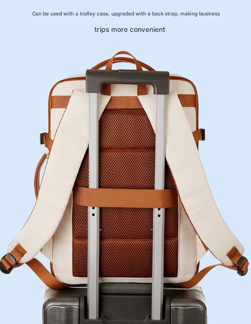 V888-ELOSUNG32798-202507021025-08 Beige Expandable Laptop Backpack with USB Port - Stylish Travel & Business Daypack - Image 9