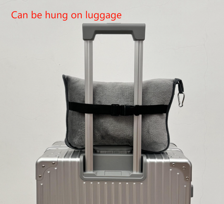 V888-ELOSUNG33021-202505261507-01 Grey Multi-Function 2-in-1 Travel Blanket with Storage - 50 x 60 in (127 x 152 cm) Lightweight Airplane Companion - Image 2