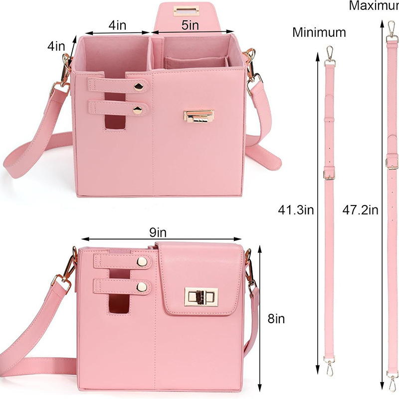 V888-ELOSUNG33387-202506191317-01 Brown Portable Insulated Water Bottle Carrier Bag with Adjustable Shoulder Strap - Crossbody Drink Holder for Outdoor Activities - Image 2