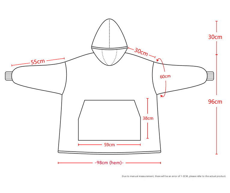 V888-ELOSUNG33552-202506301021-02 Grey Dog Pattern Oversized Wearable Blanket Hoodie - Ultra Soft & Cozy Snuggle Pullover for Adults - Image 3