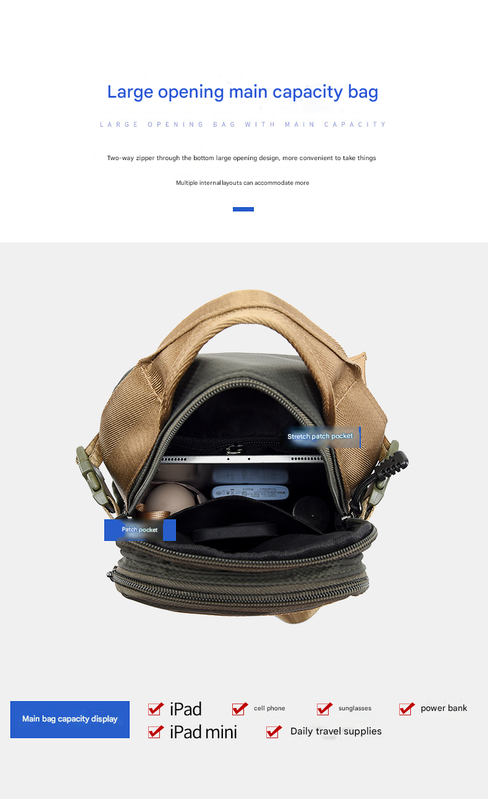 V888-ELOSUNG340660-202506051902-02 Army Green Stylish Multi-Functional Men's Chest Bag - Lightweight Crossbody Sling Pack - Image 3