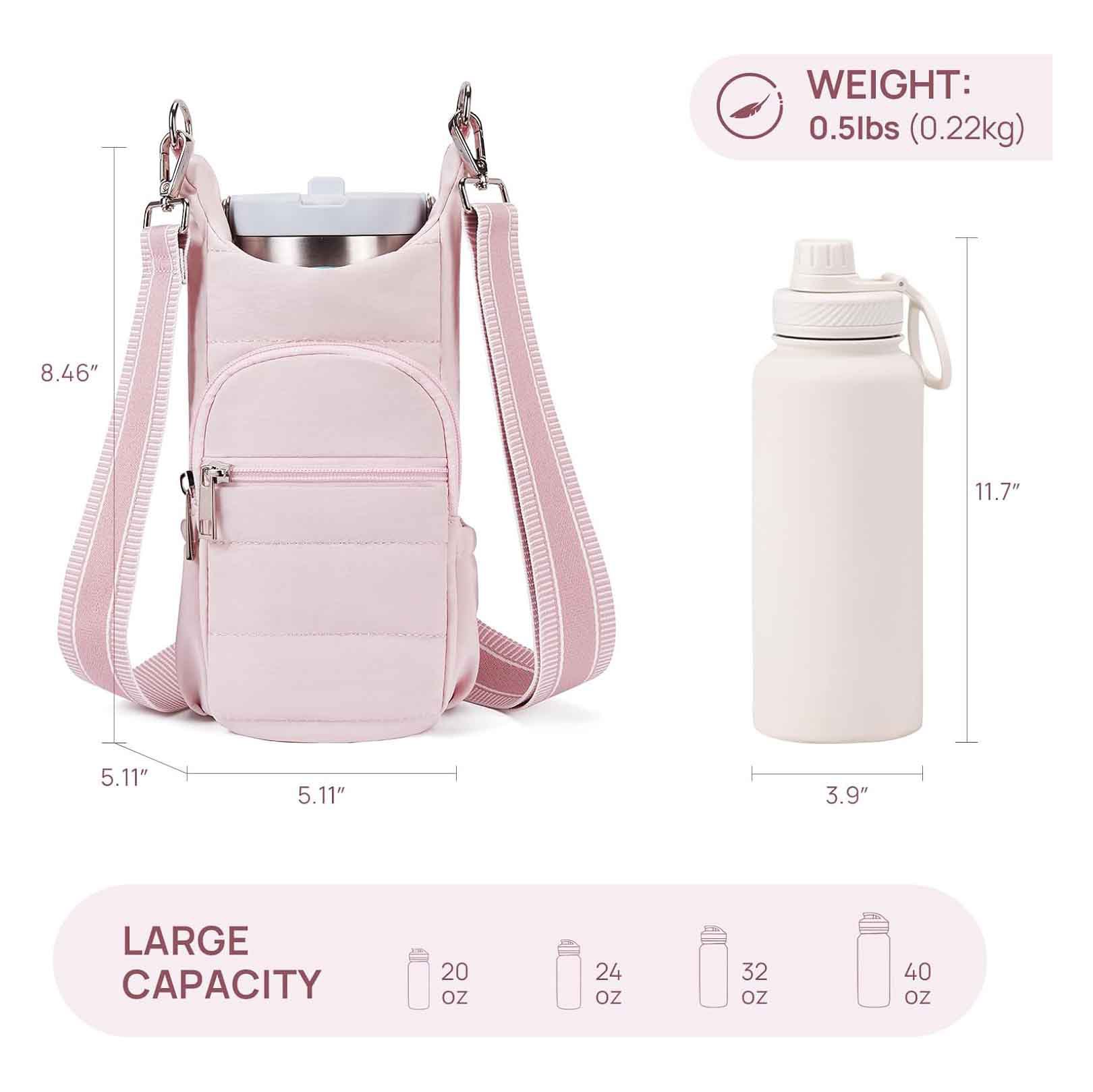 V888-ELOSUNG34256-202506241130-01 White Women's Crossbody Water Bottle Bag-Perfect for Hiking and Cycling - Image 2