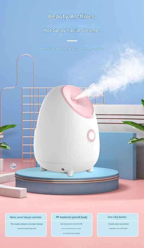 V888-ELOSUNG35024-202506191245-01 Nano Ionic Facial Steamer - Deep Hydration Hot Mist Face Steamer for Home Spa & Skincare(gold) - Image 2