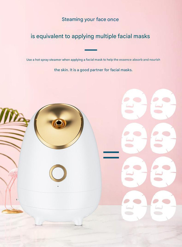 V888-ELOSUNG35024-202506191245-03 Nano Ionic Facial Steamer - Deep Hydration Hot Mist Face Steamer for Home Spa & Skincare(gold) - Image 4