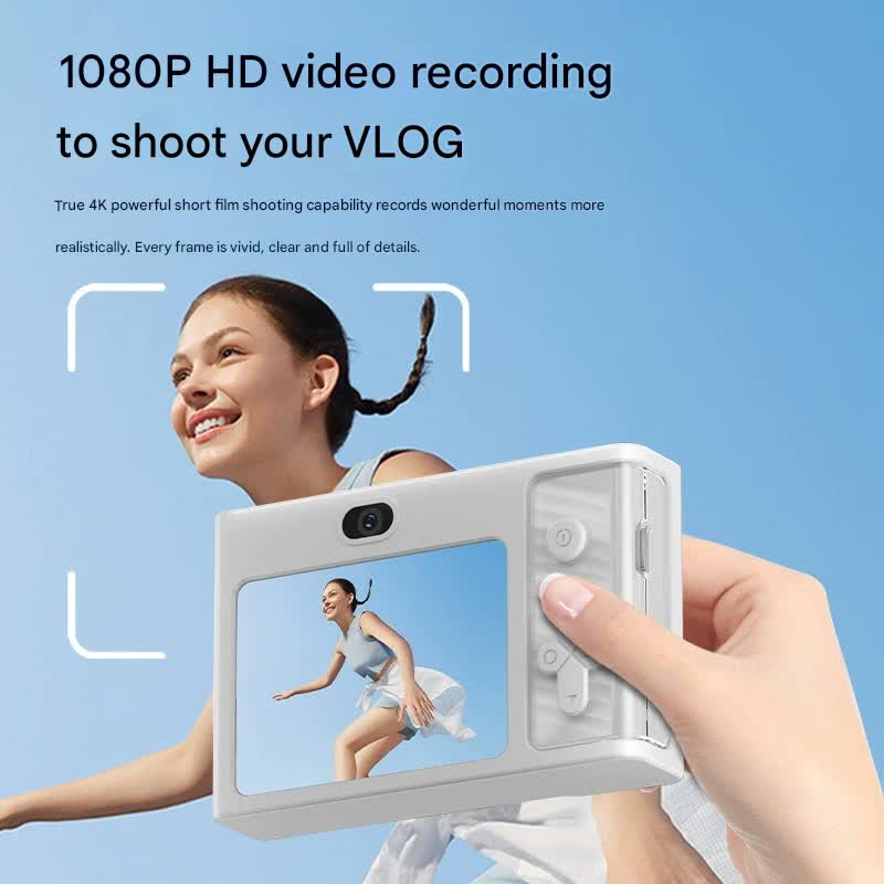 V888-ELOSUNG35516-202507021031-04 48MP Digital Camera for Kids & Beginners - 1080P Vlogging, 8x Zoom, Filters & Games(black) - Image 5