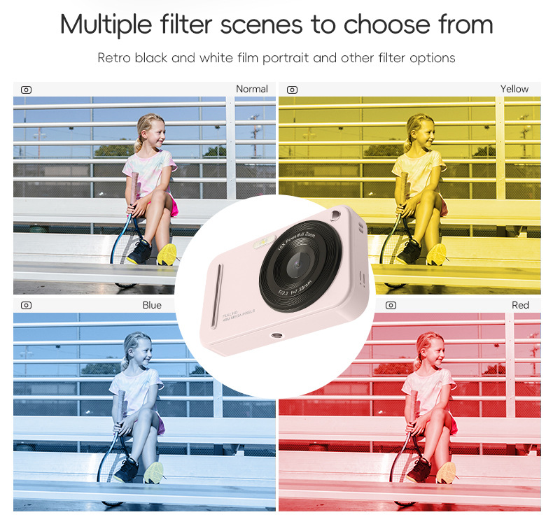 V888-ELOSUNG35544-202507021006-06 48MP Digital Camera with 16x Zoom & AF Autofocus - Full HD Vlogging Camera for Beginners & Kids(White) - Image 7