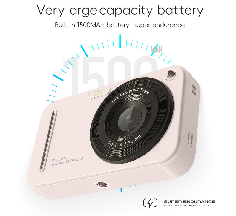 V888-ELOSUNG35547-202507021040-05 48MP Digital Camera with 16x Zoom & AF Autofocus - Full HD Vlogging Camera for Beginners & Kids(Black) - Image 6