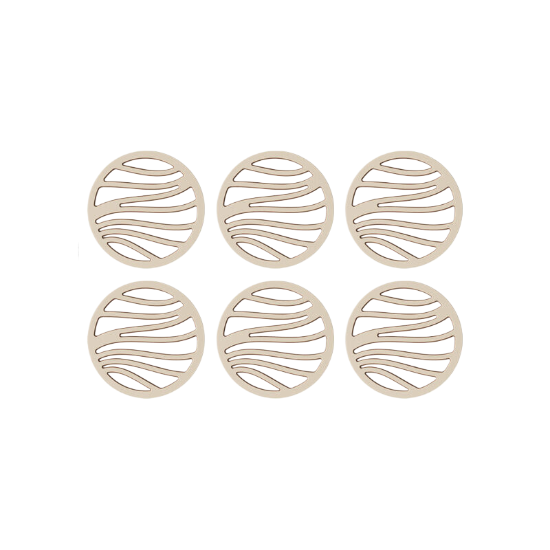 V888-ELOSUNG526-202057-00 6 pieces of double-layer bowl and dish anti slip circular insulation pad (without bracket) - Image 1