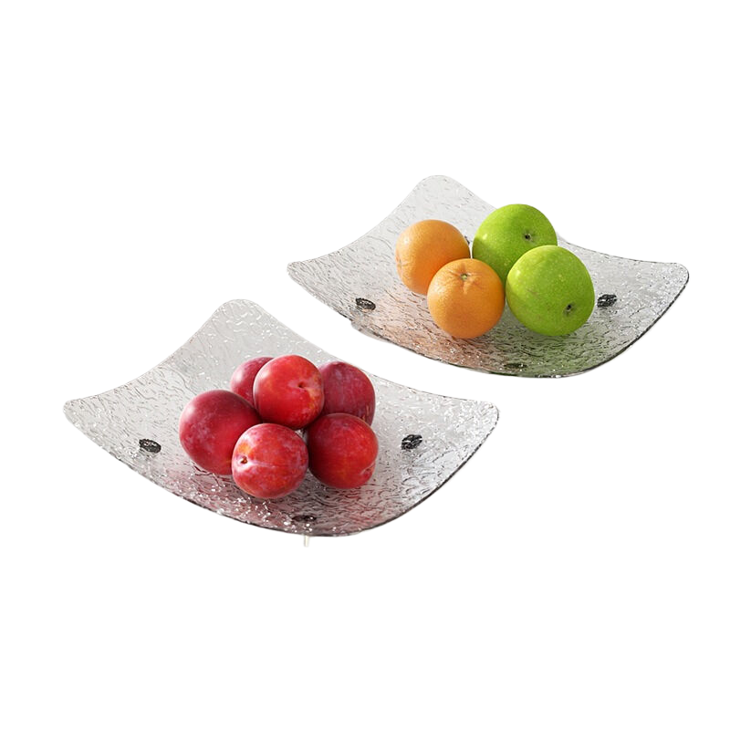 V888-ELOSUNG609-202006-00 Water ripple tray transparent two pack 24.5 * 19 * 5CM - Image 1