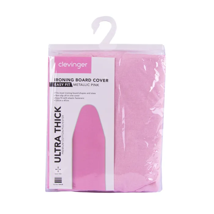 V915-CV0248-203834-04 Ironing Board Cover 35x 115cm -Metallic Pink - Image 5