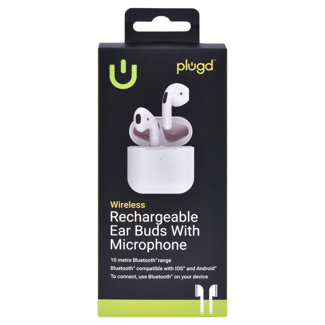 V915-EL0089-203627-01 PLUGD Bluetooth Rechargeable Ear Buds with Microphone - Image 2