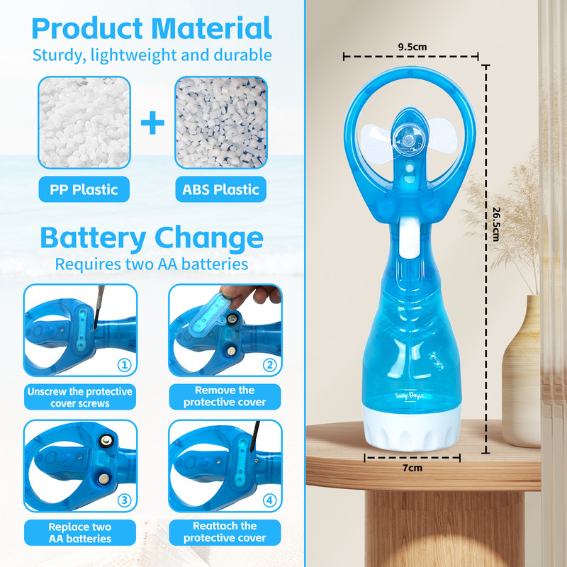 V915-LD0078-BL-202509031634-00 Lazy Dayz Water Spray Fan - Blue - Image 6