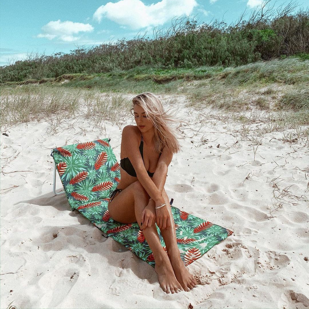 V915-LD0121-MO-203992-02 Lazy Dayz Fold Up Beach Lounger - Mossman - Image 4