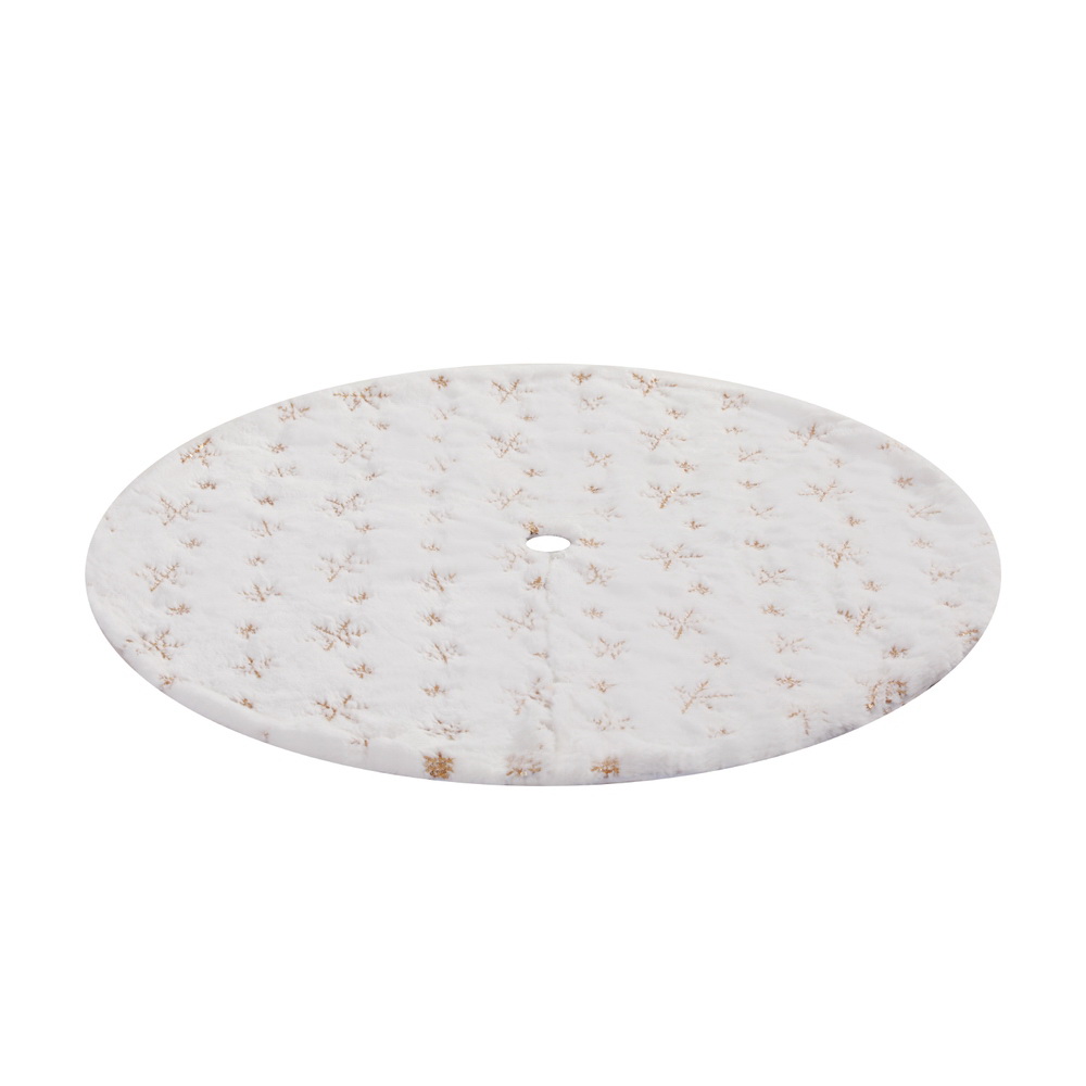 XMAS-CARPET-SNOWFLAKE-90-190856-02 Jingle Jollys Christmas Tree Skirt 90cm Snowflake Ornaments Xmas Decorations - Image 3